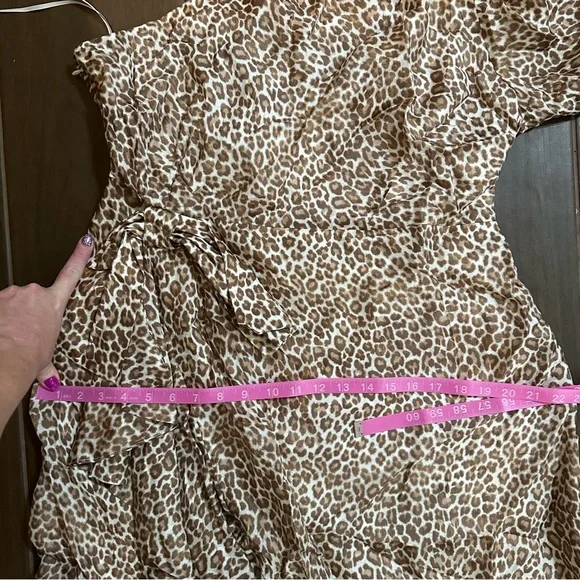 NWT J. Crew Collection Leopard Print One-Shoulder Ruffle Hem Midi A-Line Dress - Picture 17 of 17